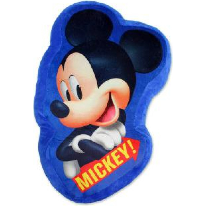 Mickey Mouse formas spilvens 7742 zila mīksta rotaļlieta 26x40x6cm