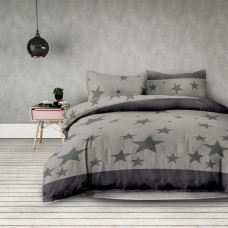Decoking Mikrošķiedras gultas veļa 200x220 zvaigžņu grafīta pelēka Stardust Basic