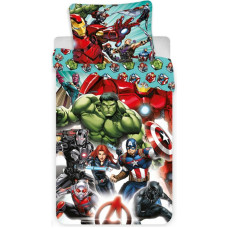 Kokvilnas gultas veļa 140x200 Avengers 9474 Endgame Captain America Iron Man Endgame spilvendrāna 70x90