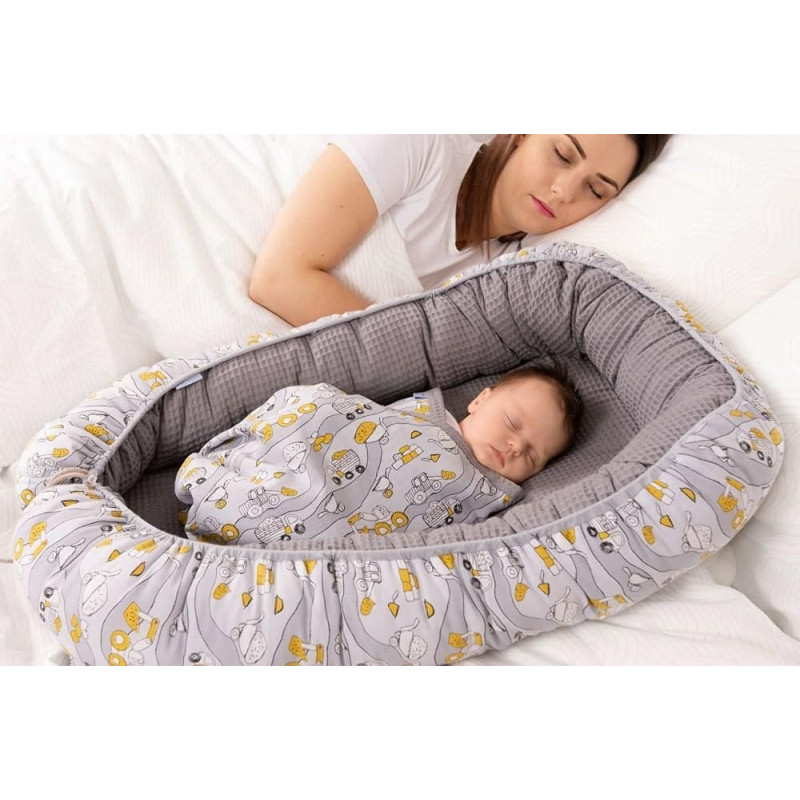 Prestige cocoon baby ligzda 55x80 grafīta mašīnas automašīnas abpusējs tinums TB0355_03