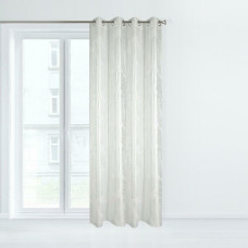 Gatavs aizkars ar starplikām 140x250 Nadin balts ar sudraba lapiņām