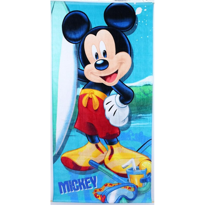 Pludmales dvielis 70x140 Mickey Mouse Mickey Mouse nirējs zils 360 g/m2 bērniem 3569