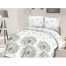 Satīna pakaiši 140x200 Pienenes balti zaļi tumši 1482/1 Satynlove