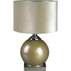 Jessie galda lampa 38x58 bēša uz sfēriska pamata ar samta abažūru, dekoratīva viesistabai, guļamistabai, birojam