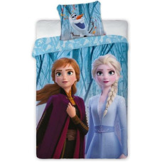 Kokvilnas gultas veļa 140x200 Frozen 2 Anna Elsa Olaf 6745