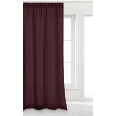Gatavs aizkars 140x270 bordo uz Viva lentes viesistabai