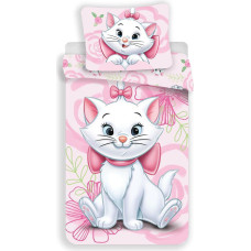 Bērnu gultas veļa 140x200 Marie the Cat 5932 rozā spilvendrāna 70x90