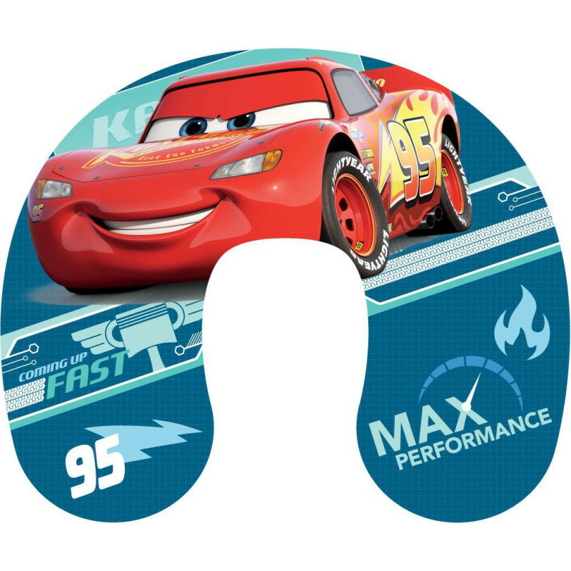 Cars kruasānu ceļojumu spilvens Cars Lightning McQueen auto 4745 zils sarkans