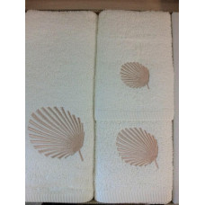 Dvieļu komplekts 3 gab Krēmveida palmu lapa