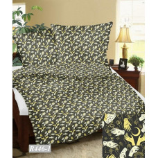 Mizas pakaiši 200x220 melni dzeltenas rokas rokas R446-1 aiztaisāmas ar pogām 100% kokvilna