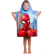 Pončo bērniem 50x115 Spiderman Spider Man zils 4461 dvielis ar kapuci