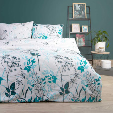 Kokvilnas gultasveļa 180x200 baltas piparmētru lapas 71467/1 Cottonlove 6