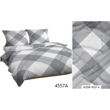 Flaneļa gultasveļa 160x200 pelēki balti rūtaini 4557 A Flanel Max