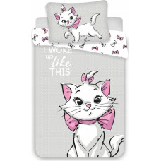 Kokvilnas gultas veļa 100x135 Marie Cat pelēka spilvendrāna 40x60 23. augusts