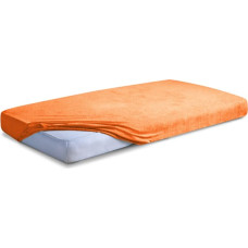 Frotē palags ar gumiju 160x200 oranžs 49 Premium