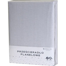 Flaneļa palags bez gumijas, 140x200, pelēks