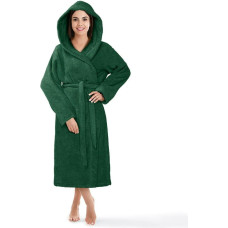 Frotē peldmētelis ar kapuci Robin L/XL, pudeles zaļš, viesnīcas kokvilna, 450g/m2