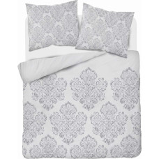 Kokvilnas gultas veļa 160x200 Ornamenta gaiši pelēka 4654 B Kokvilna 37