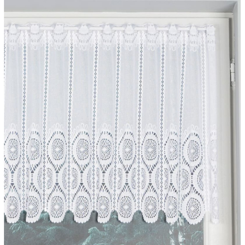 Panelis žakarda greizsirdība, augums 60cm, krāsa 001 balta 018535/000/001/000060/1