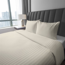 Damaskas gultas veļa 180x200 ekri, vienkārša, svītraina 1 cm Pure