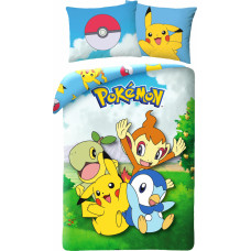 Kokvilnas gultas veļa 140x200 Pokemon spilvendrāna 70x90 Kids 12