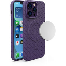 Hurtel Pīts futrālis iPhone 15 Pro ar MagSafe Woven Case, violets