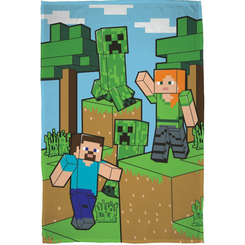 Flīsa sega 100x150 Minecraft bērnu pleds bērniem 12
