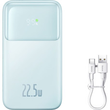 Baseus Powerbank ar displeju 10000mAh 22,5W Comet Series + USB-A - USB-C kabelis 0,3m zils