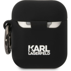 Karl Lagerfeld 3D Logo NFT Karl and Choupette Silicone Case for AirPods 1|2 Black