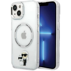 Karl Lagerfeld MagSafe Compatible Case IML Karl and Choupette NFT for iPhone 13 Transparent