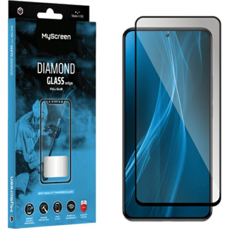 Myscreenprotector MS Diamond Glass Edge FG Sam S23 FE S711 czarny|black Full Glue