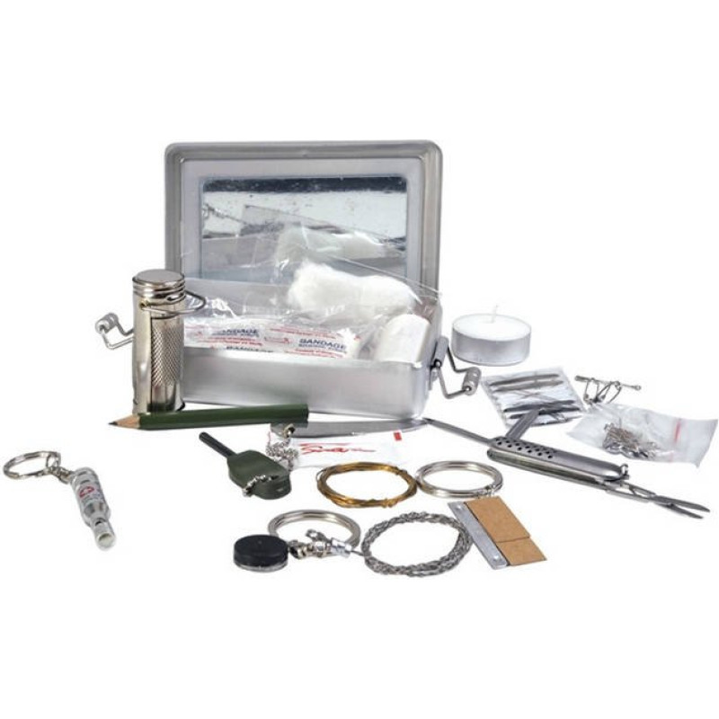 Mil-Tec - Ultimate Survival Kit - ALU BOX - 16027100