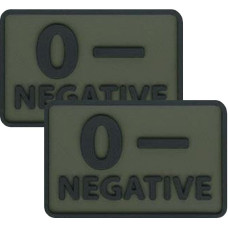 Helikon - PVC plāksteris - Asinsgrupa - 0- NEG - Olīvzaļš - 2gab
