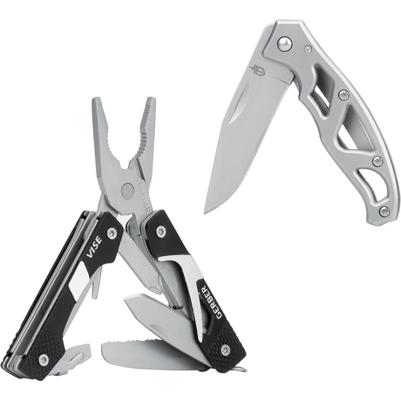 Gerber - Komplekts - Vise multitool + Mini Paraframe saliekamais nazis - 1024632.