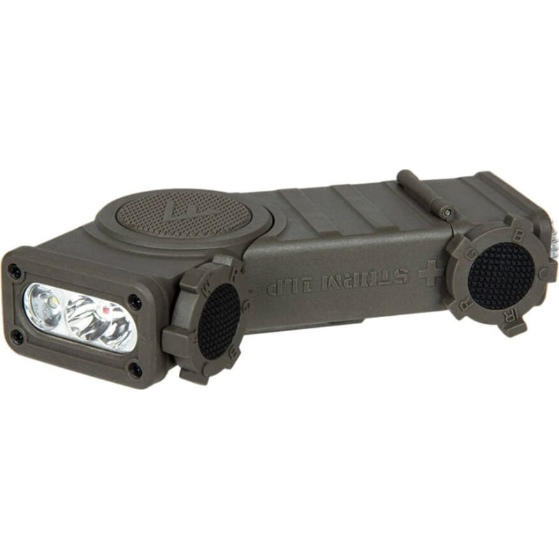 Mactronic - Uz ķiveres stiprināms taktiskais lukturītis Storm 1LP - LED RGB - IR - Olive Drab - THL0051