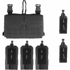 Templars Gear - Priek&scaron;ējais panelis Freemason Modulārais priek&scaron;ējais panelis - Melns - TG-CPC-MFP-BL