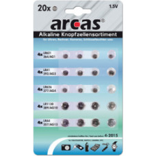 Arcas Baterijas AG komplekts 20 gab AG1|AG3| AG4|AG10|AG13