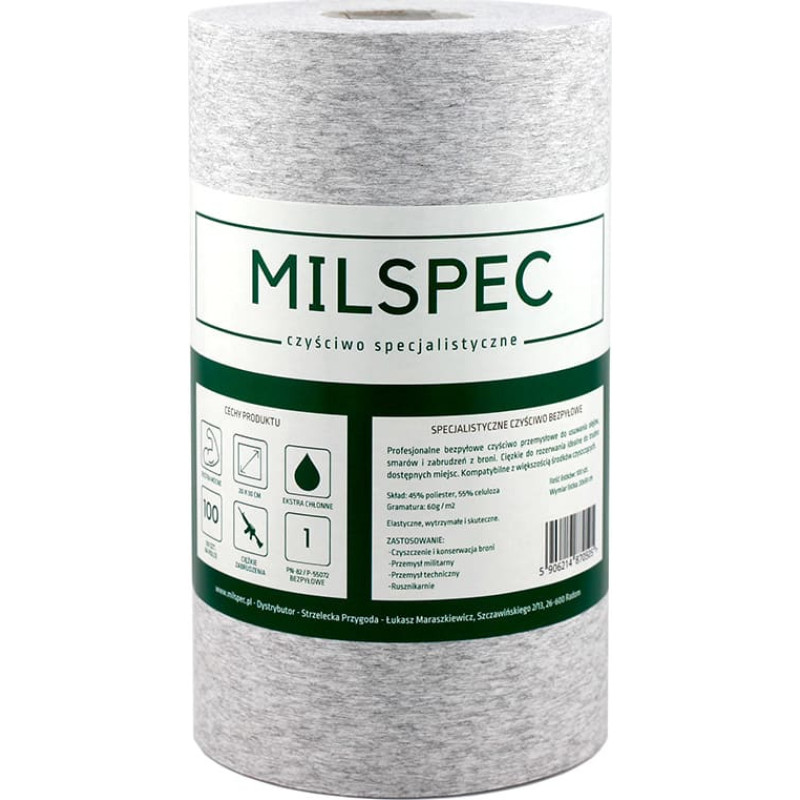 Milspec - Speciāla tīrīšanas lupatiņa - bez putekļiem - 100 gab