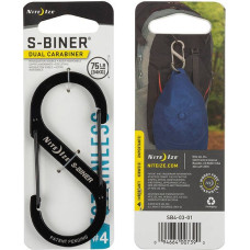 Nite Ize - S-Biner #4 - Melns - SB4-03-01