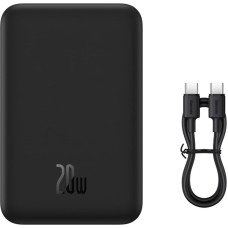 Baseus Powerbank Magnetic Mini 20000 mAh 20W + melns USB-C kabelis