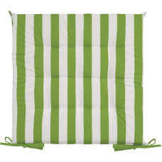 Sēdekļa spilvens 40x40x5 Garden, zaļas, ūdensizturīgas dārza svītras