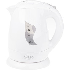 Adler AD 08 Standard kettle  Plastic  White  850 W  1 L  360 degrees  rotational base