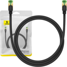 Braided network cable cat.8 Baseus Ethernet RJ45, 40Gbps, 1m (black)