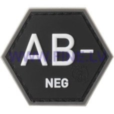 JTG Bloodgroup Hexagon Rubber Patch AB Neg