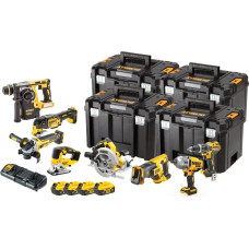 Dewalt-Maszyny Combo 18V XR akumulatoru instrumentu komplekts, DCD796+DCF899H+DCS367+DCS334+DCH273+DCG405+DCS355+DCS570 DeWalt [DCK865P4T-QW] 4x5.0Ah, Li-Ion