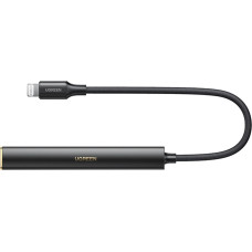 Ugreen Audio austiņu pastiprinātāja adapteris USB-C līdz 3,5 mm mini ligzdai, melns