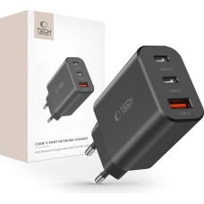 Tech-Protect NC30W network charger 2x USB-C PD 30W | USB-A QC 3.0 - black