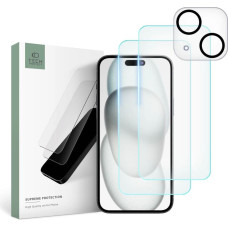 Tech-Protect Supreme Set for iPhone 15 2x Tempered Glass for Display | Tempered Glass for Camera