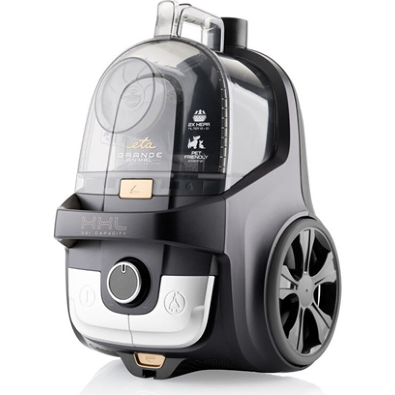 ETA Vacuum cleaner Grande Animal ETA222390000 Bagless  Power 850 W  Dust capacity 3.2 L  Black|Gold