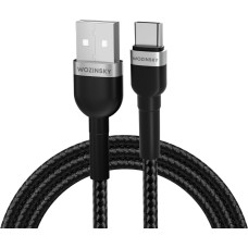 Wozinsky Pīts kabelis USB-A - USB-C 2.4A 2m melns